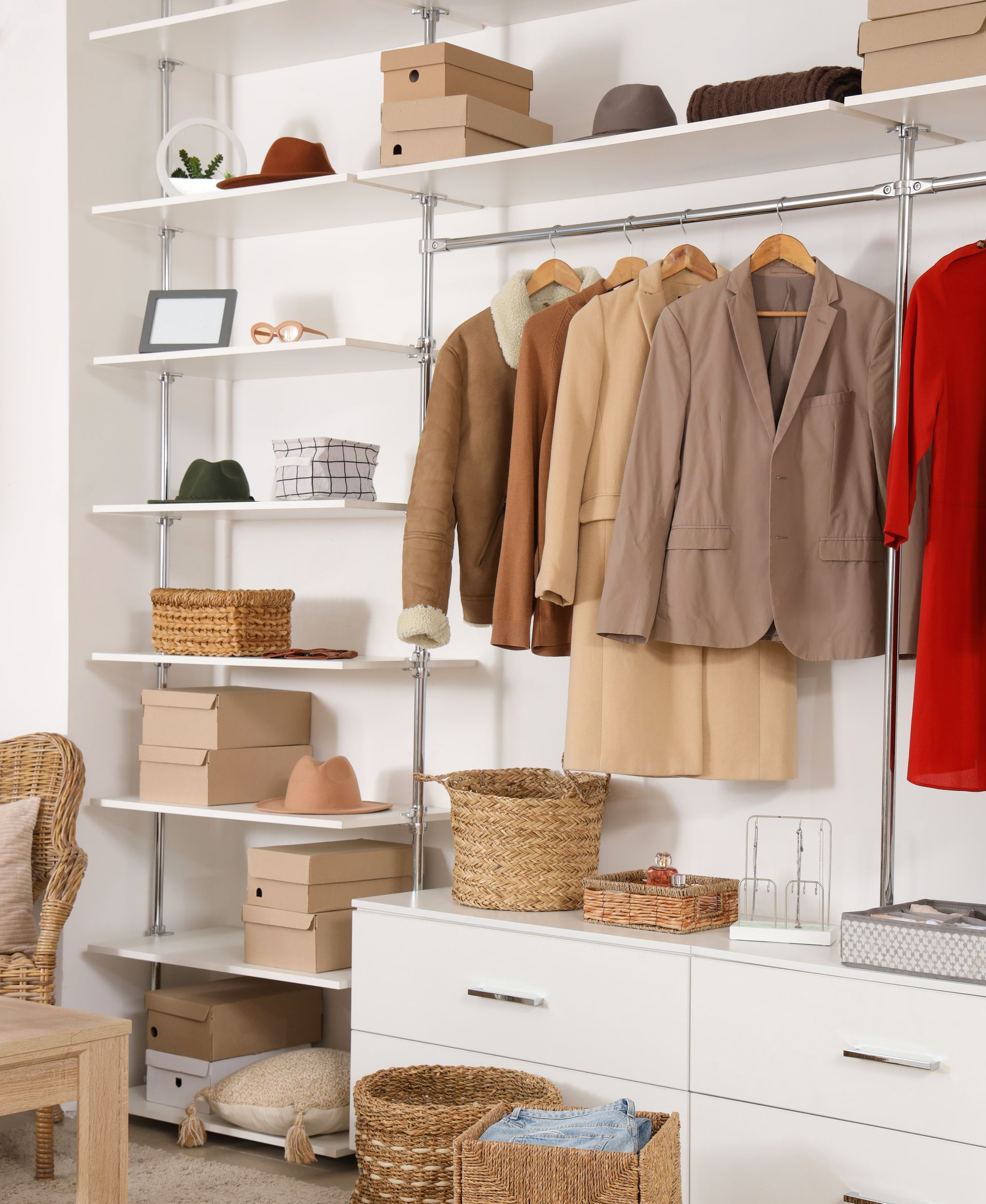 Mise en place d'un dressing dans le cadre d'un aménagement intérieur
