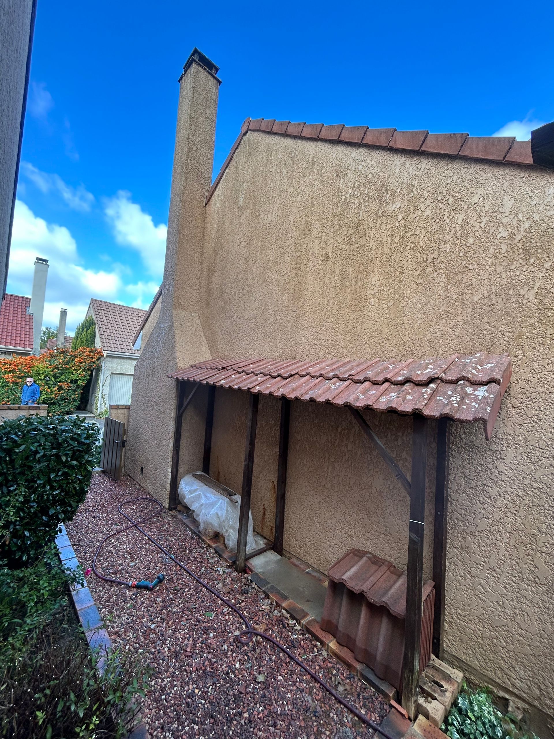 Mur extérieur après traitement