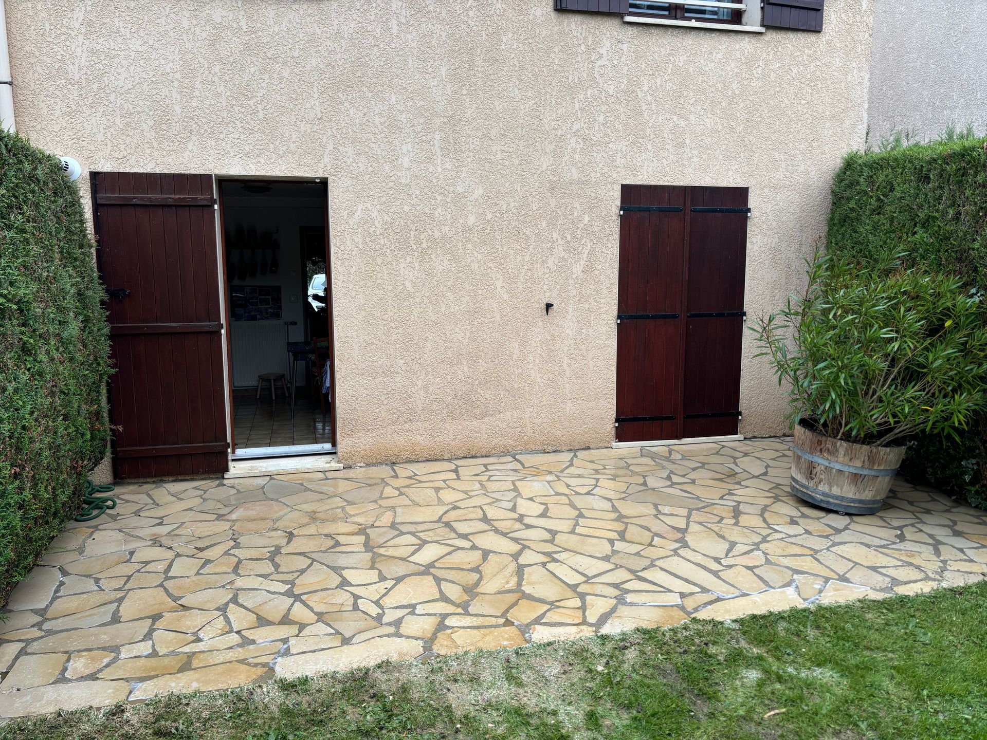 Chantier nettoyé après nettoyage de la terrasse