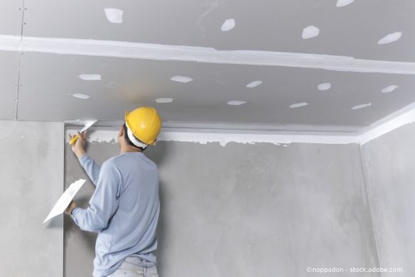 Trockenbau mit Arbeiter an der Decke
→ Trockenbauarbeiten an der Decke