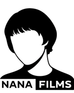 Un logotipo en blanco y negro para Nana Films.
