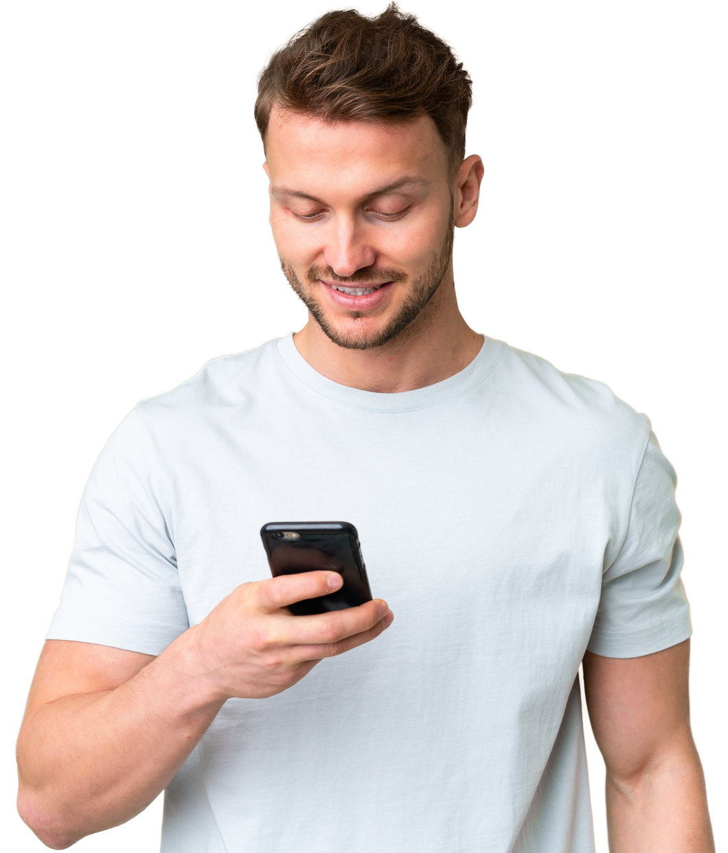 Homme avec smartphone