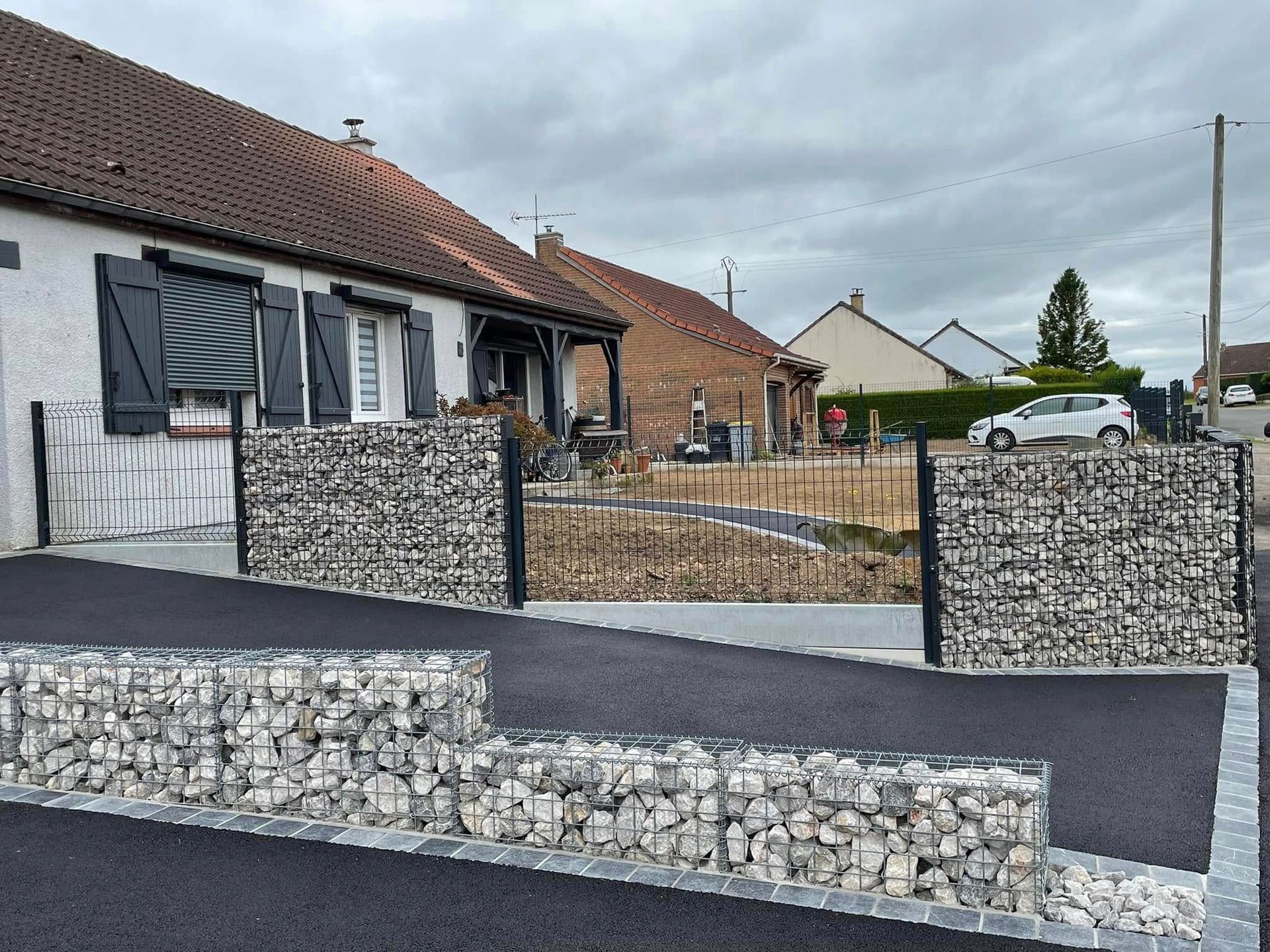 Murets en gabions