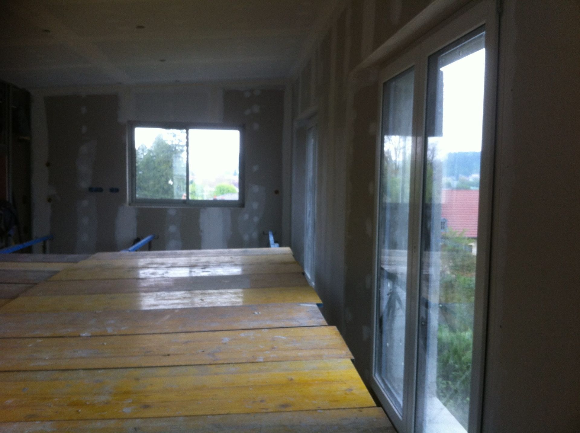 Mise en place de plaque de plâtre