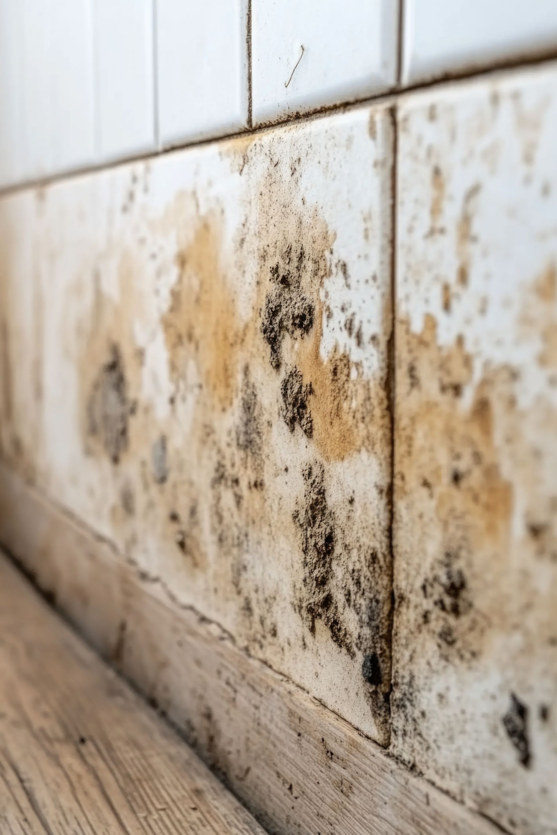 Traces de moisissure sur un mur