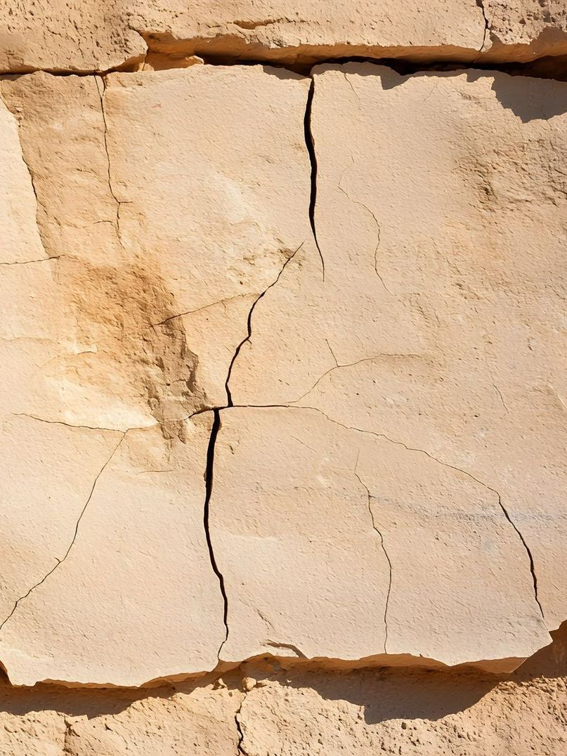 Fissures sur une façade 