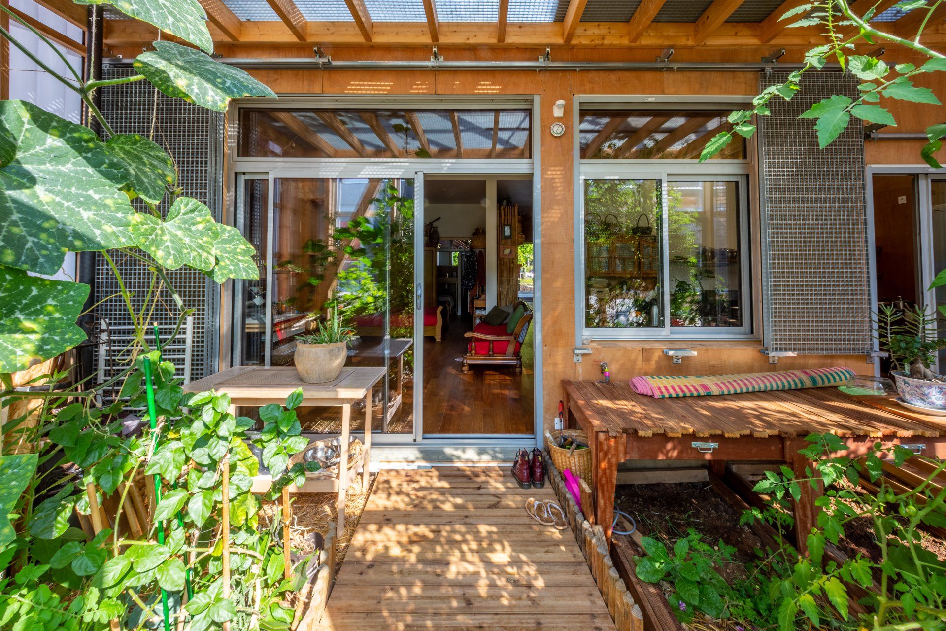 Serre, Verrière, plantation, bois, contre-plaqué