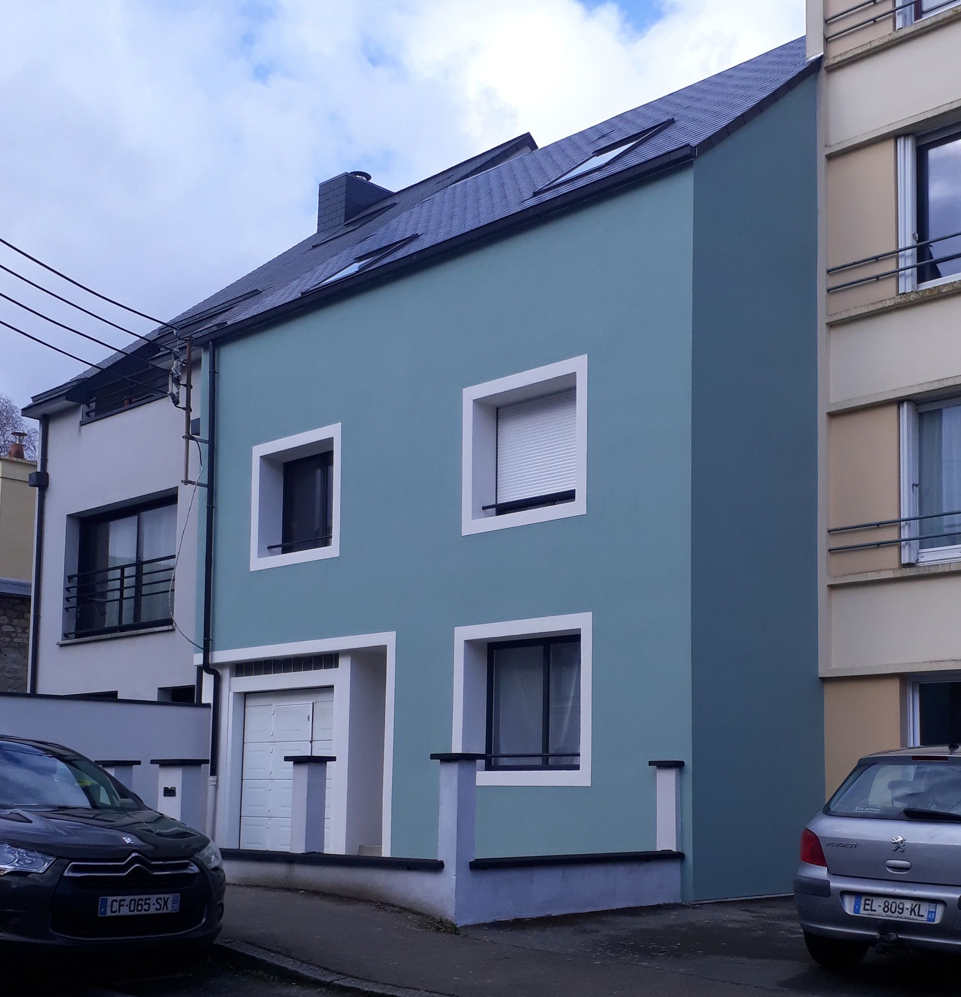 Isolation par l'extérieur, peinture sur enduit