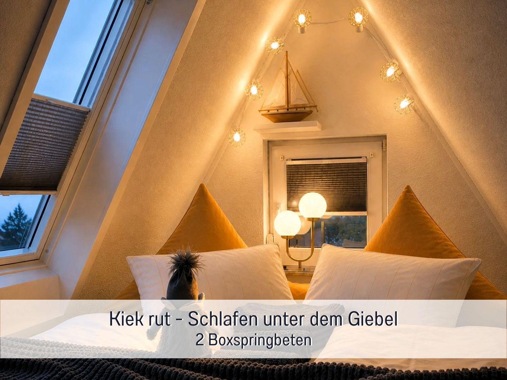 Hier möchte ich schlafen wie auf Wolken, direkt unter dem Dach.