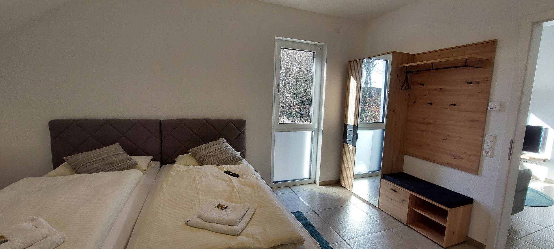 Ferienwohnung mit Doppelbett