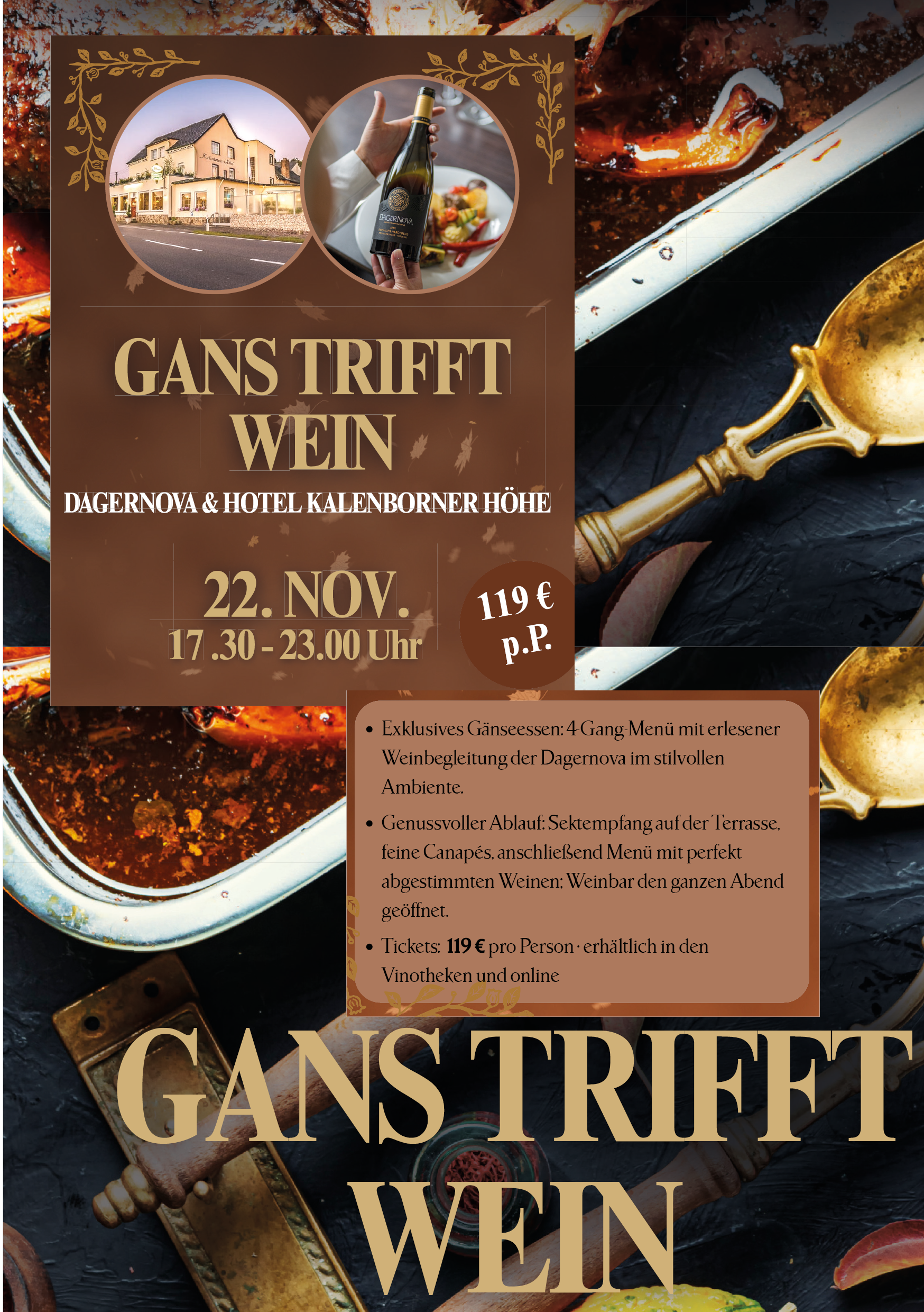 Gans trifft Wein Flyer