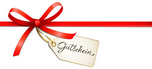 Gutscheinkarte mit goldener Schleife