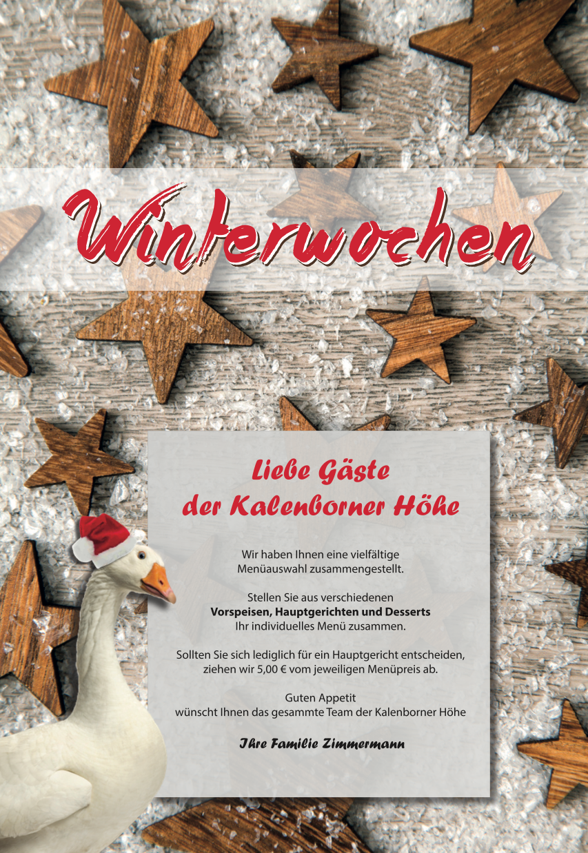Winterwochen Speisekarte