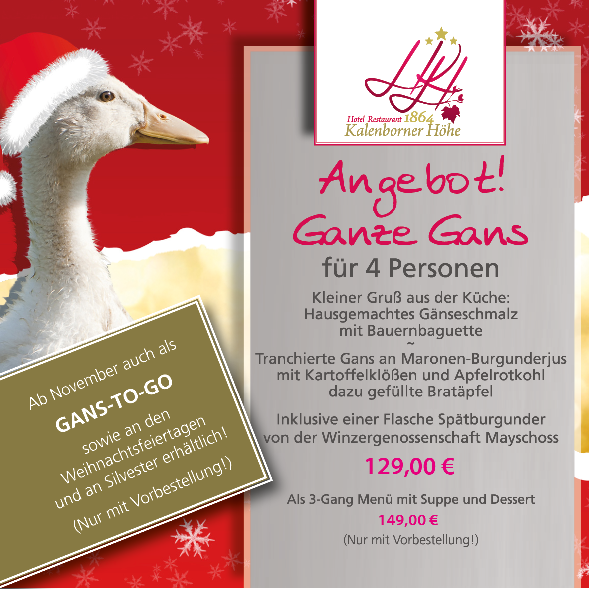 Angebot ganze Gans Flyer