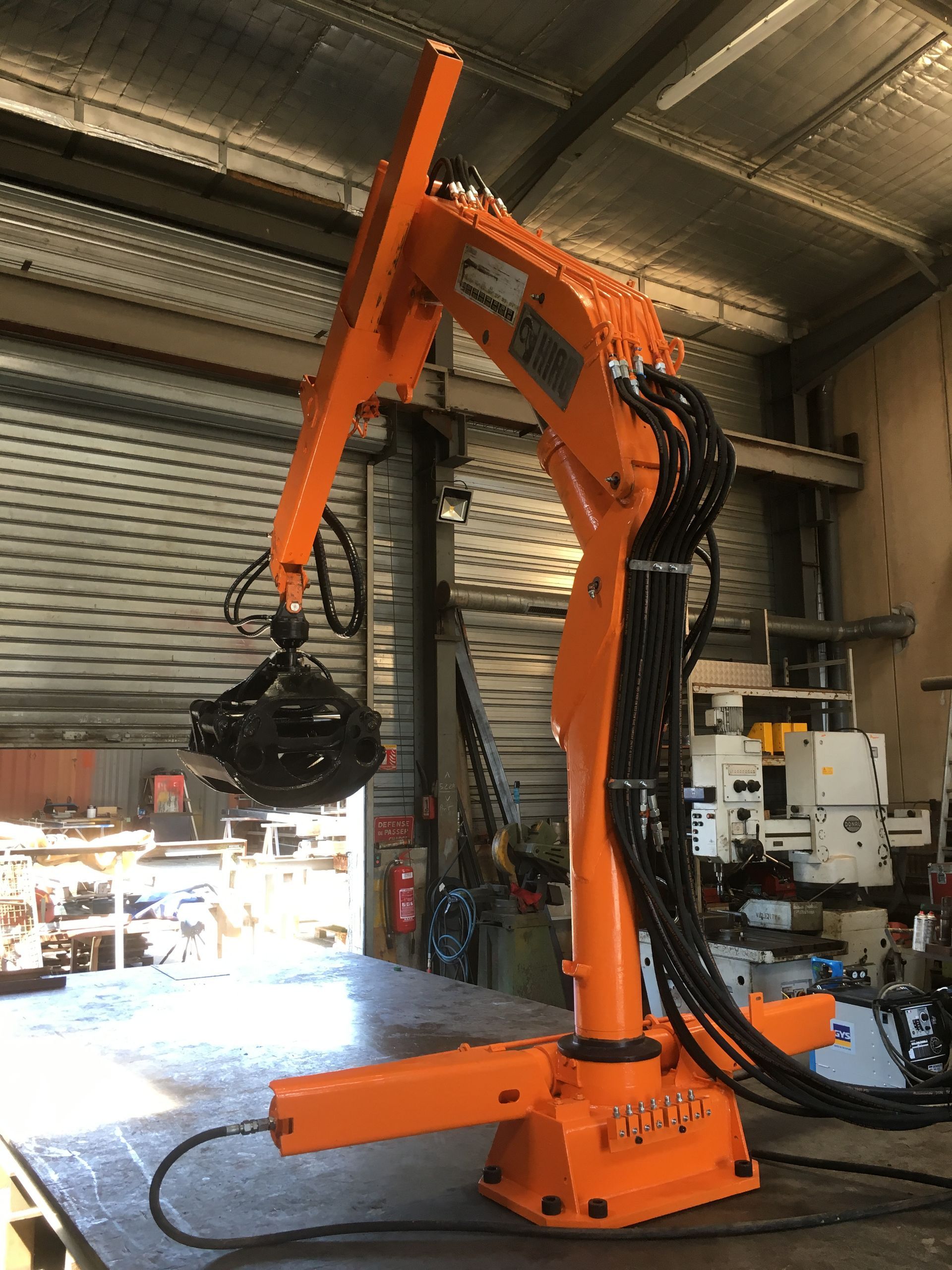 Remise en état d'un bras de grue