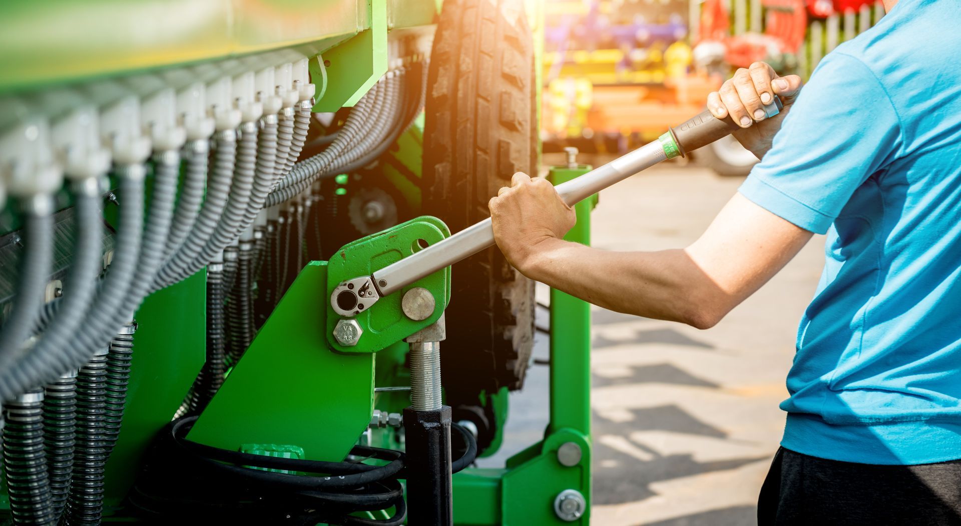 Réparation d'un tracteur