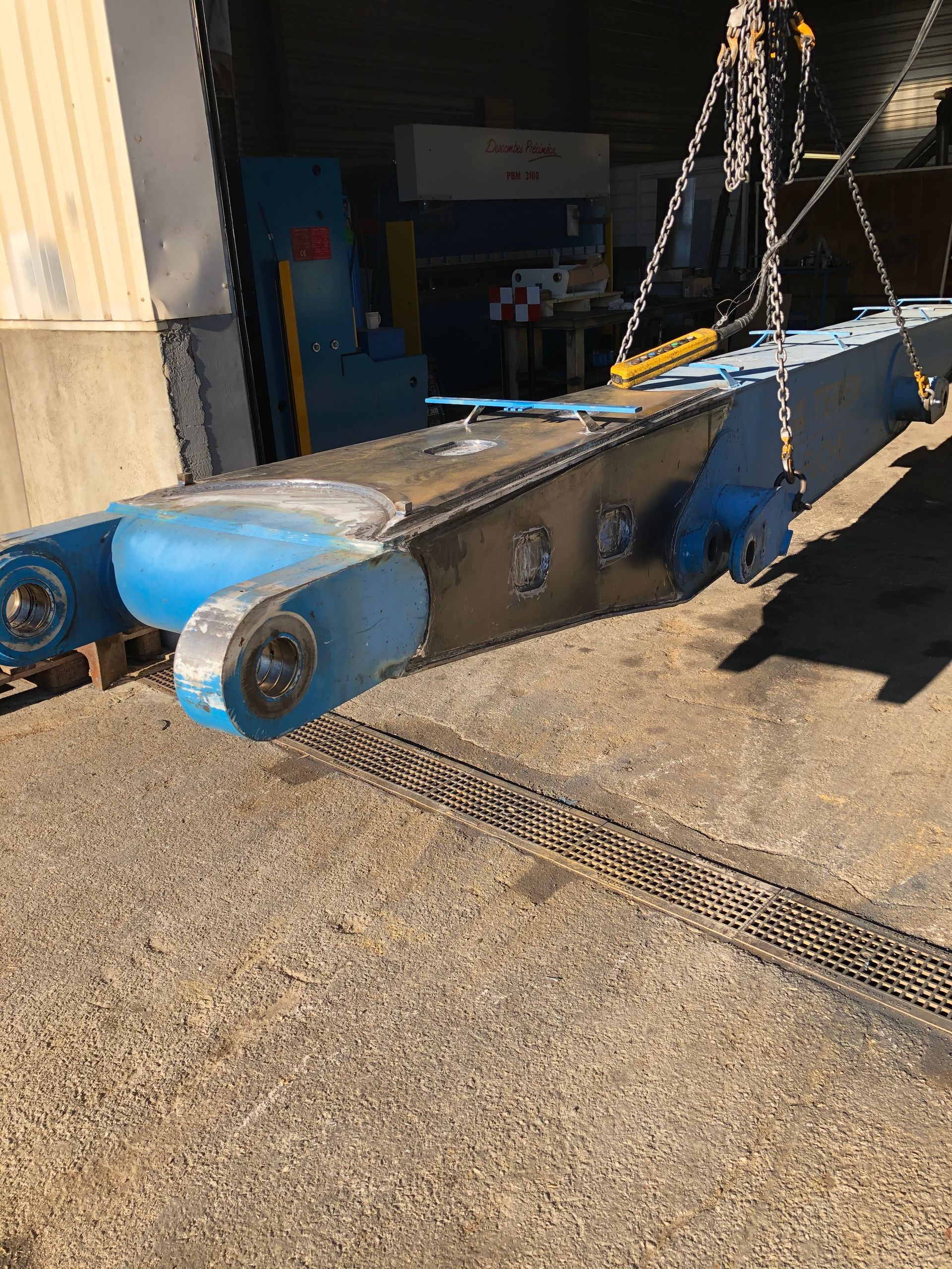 Remise en état d'un bras de pelle