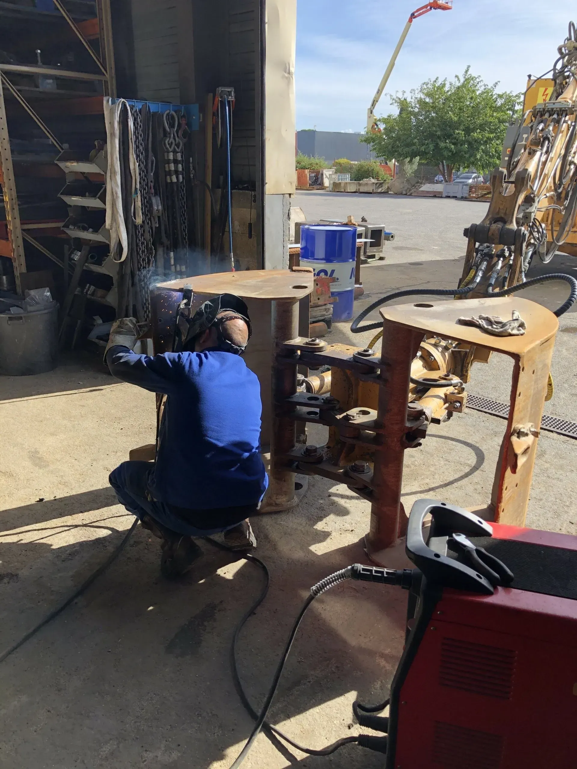 Reprise soudure sur benne preneuse