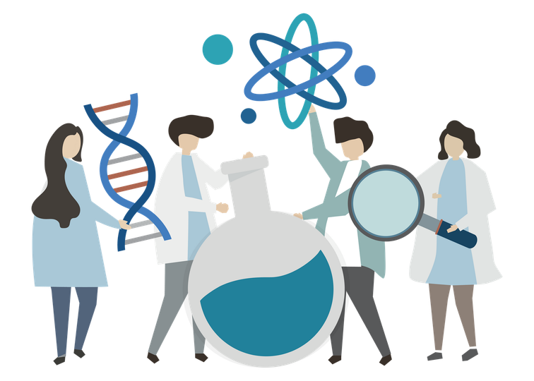 Illustration d'une équipe de chercheurs en laboratoire