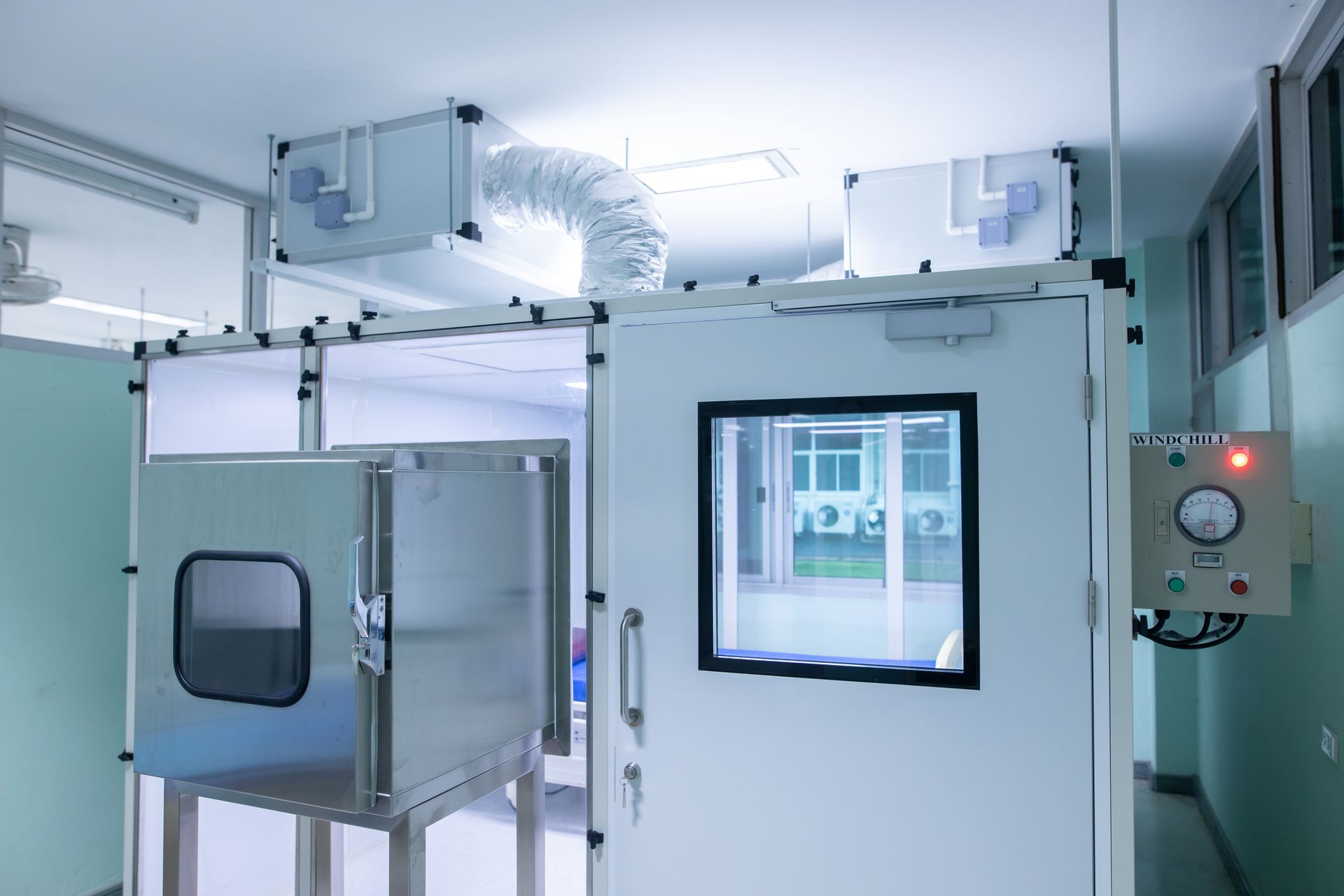 Entrée d'une salle stérile