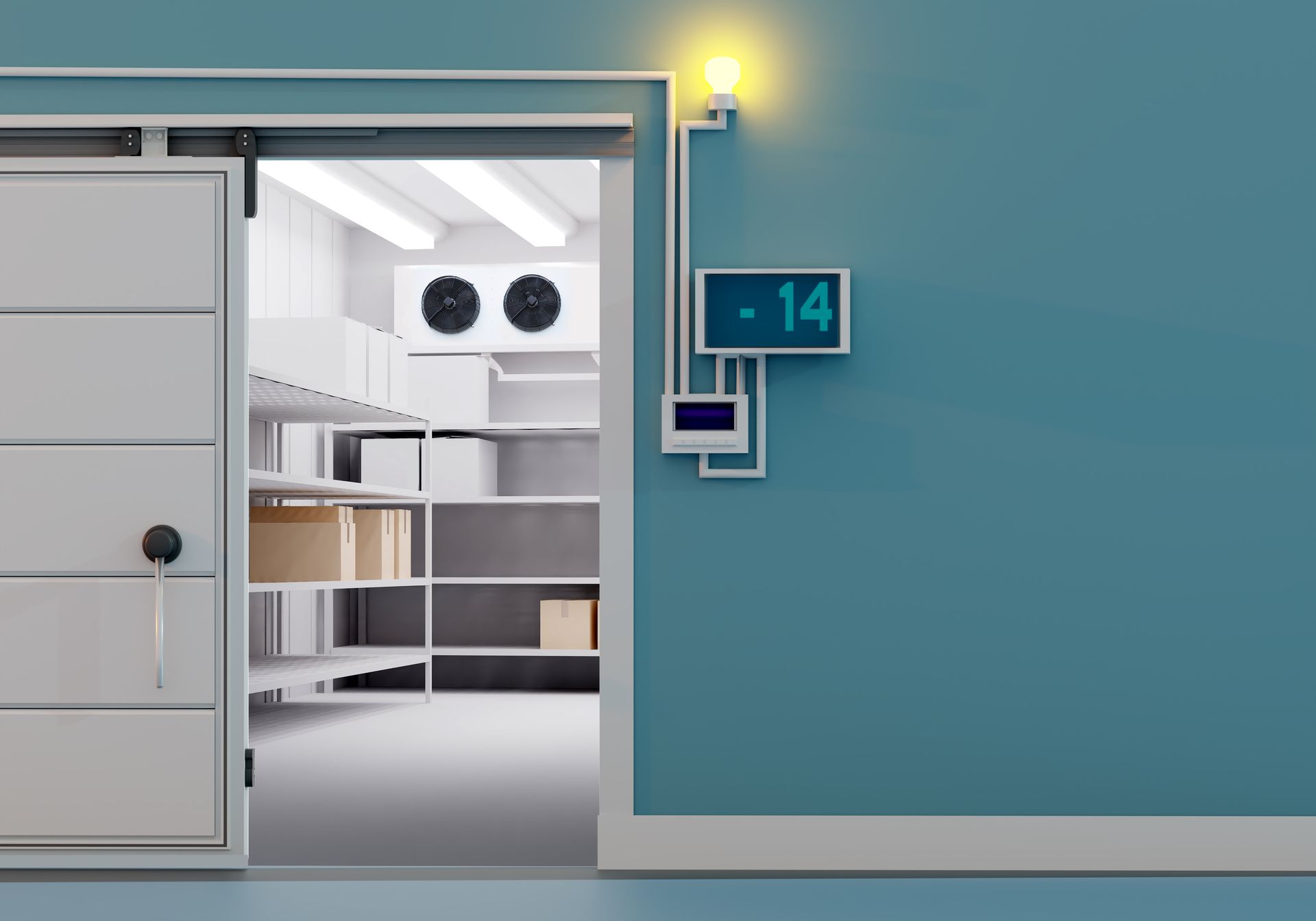 Indication du niveau de température d'une chambre froide