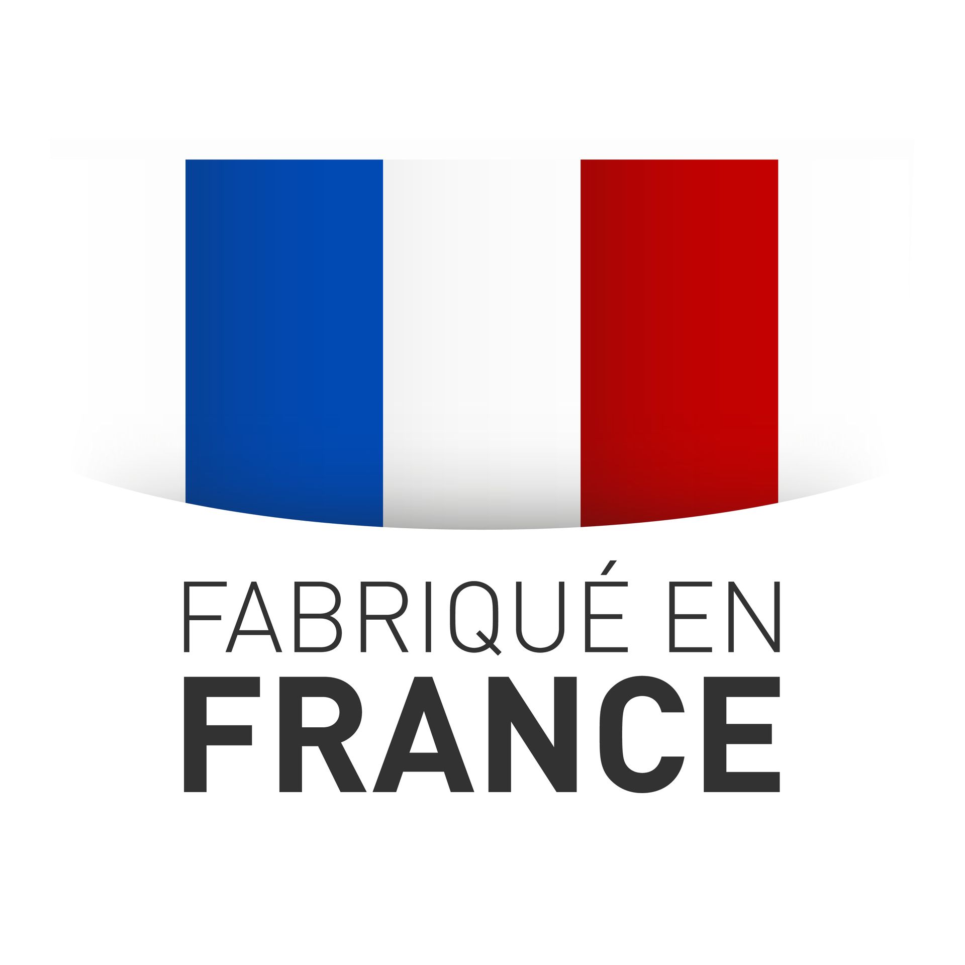 Drapeau français mentionnant la fabrication française