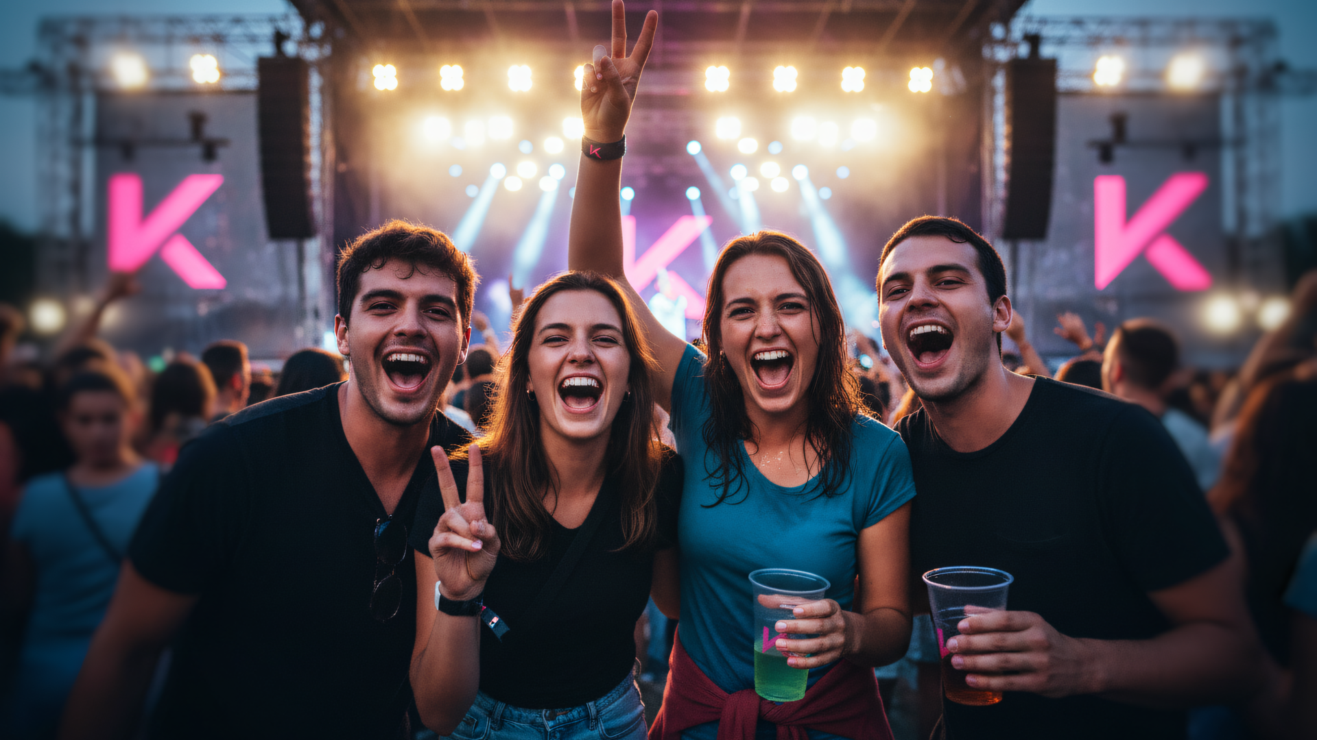 Menschen auf einem Festival