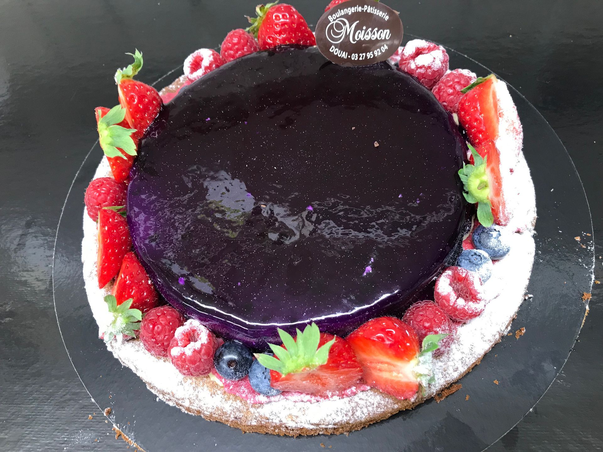 Gâteau chocolat et fruits