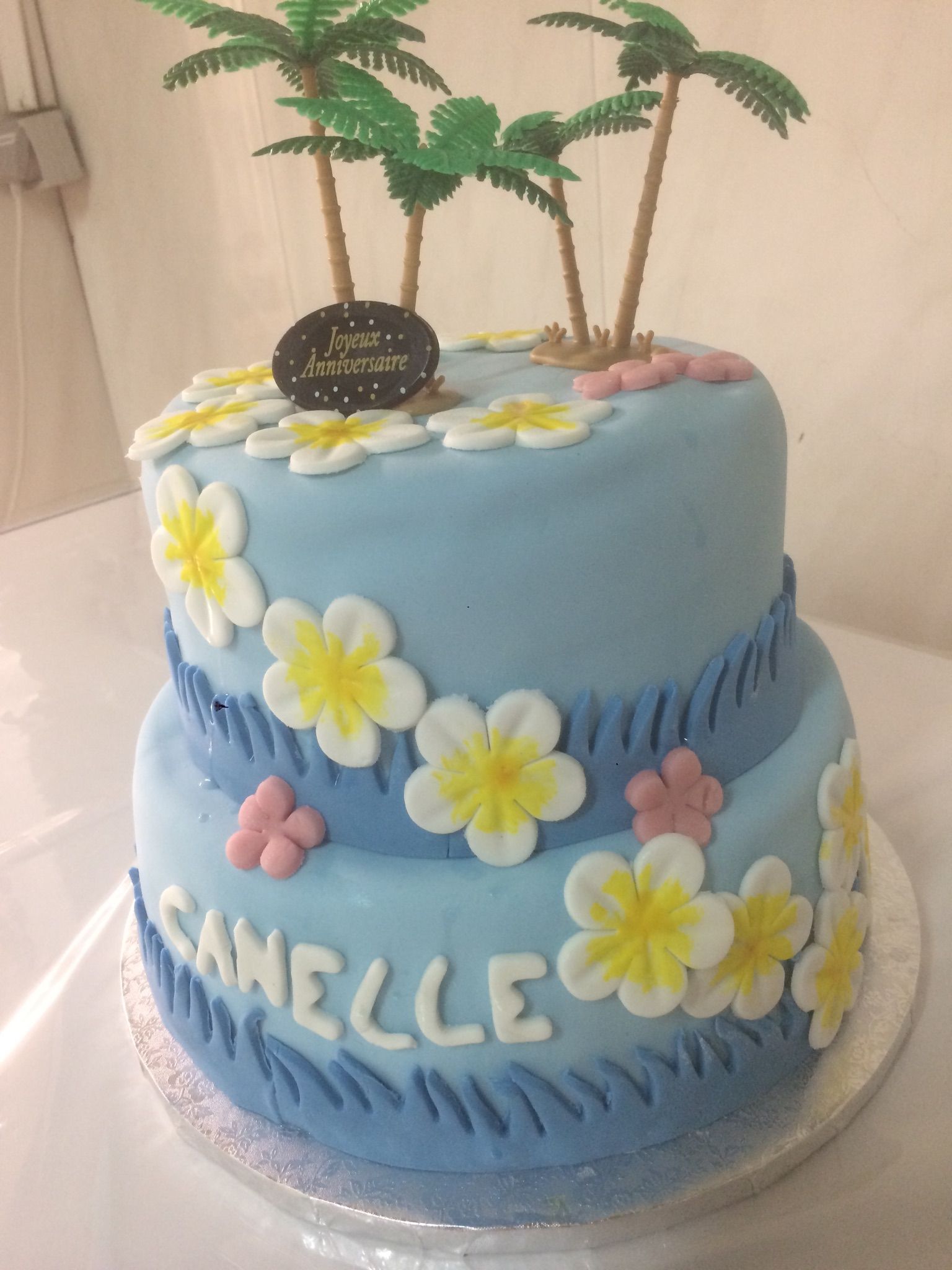 Gâteau avec des palmiers