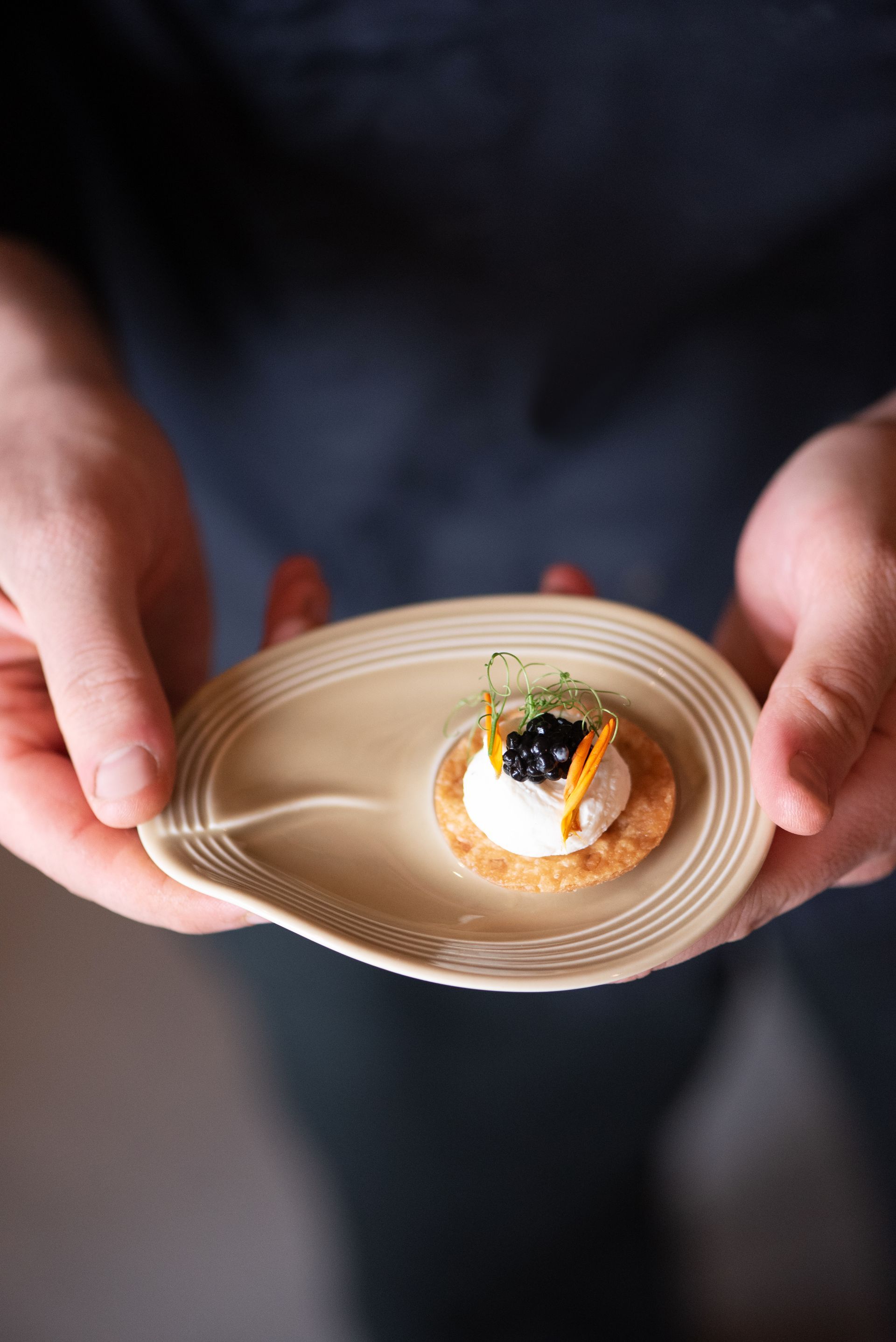 Tartelette de labneh, perles de truffes
