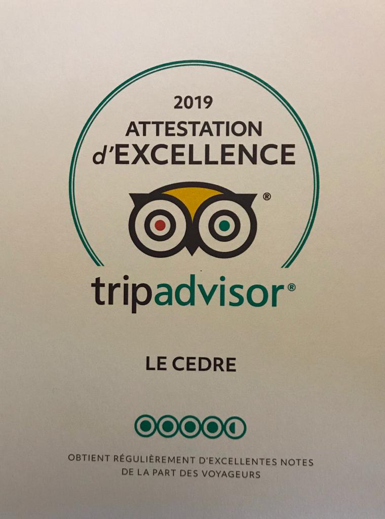Recompense Tripadvisor 2019/2020/2021/2022/2023/2024/2025