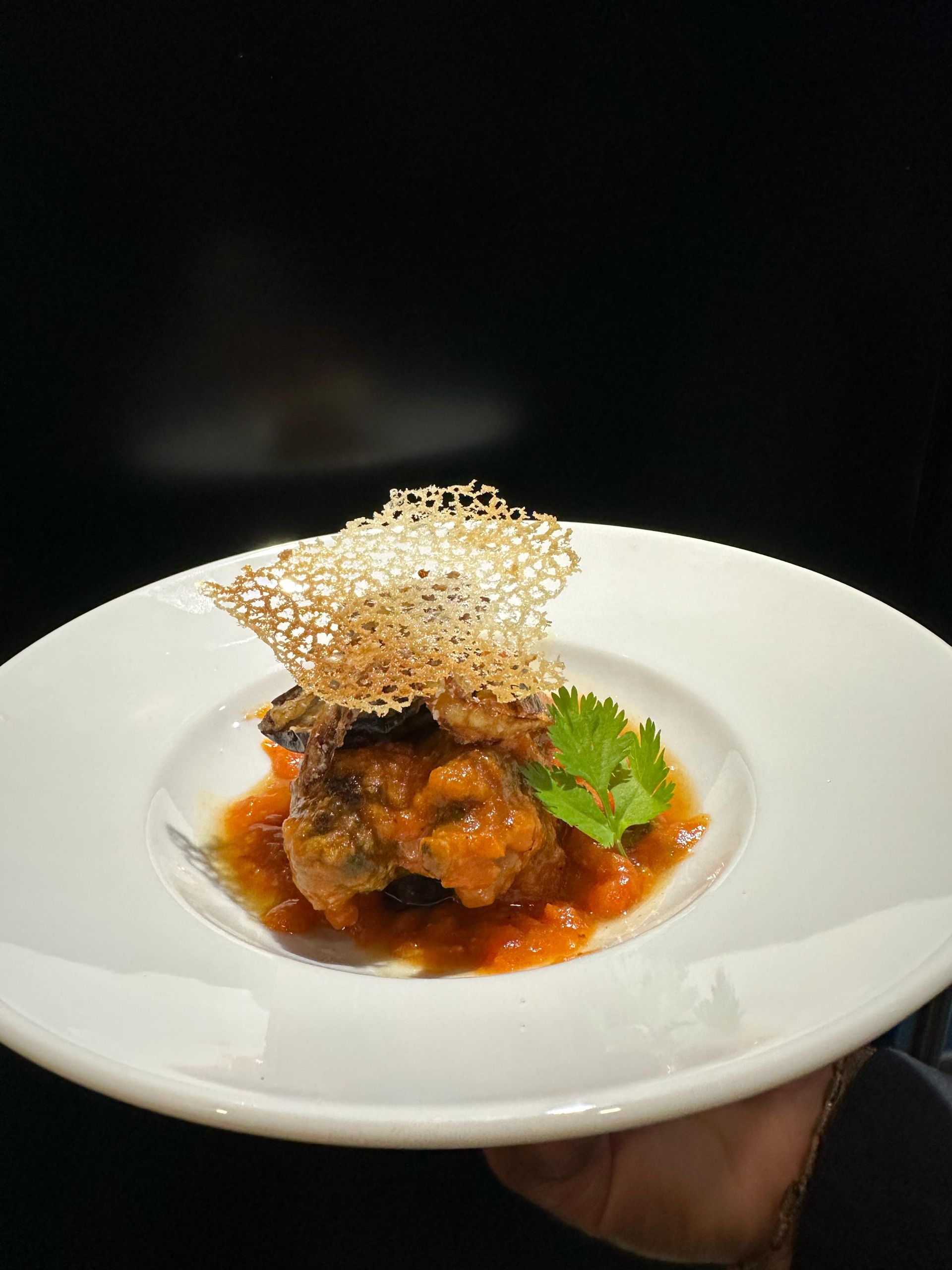 Kafta aux herbes, aubergines grillées