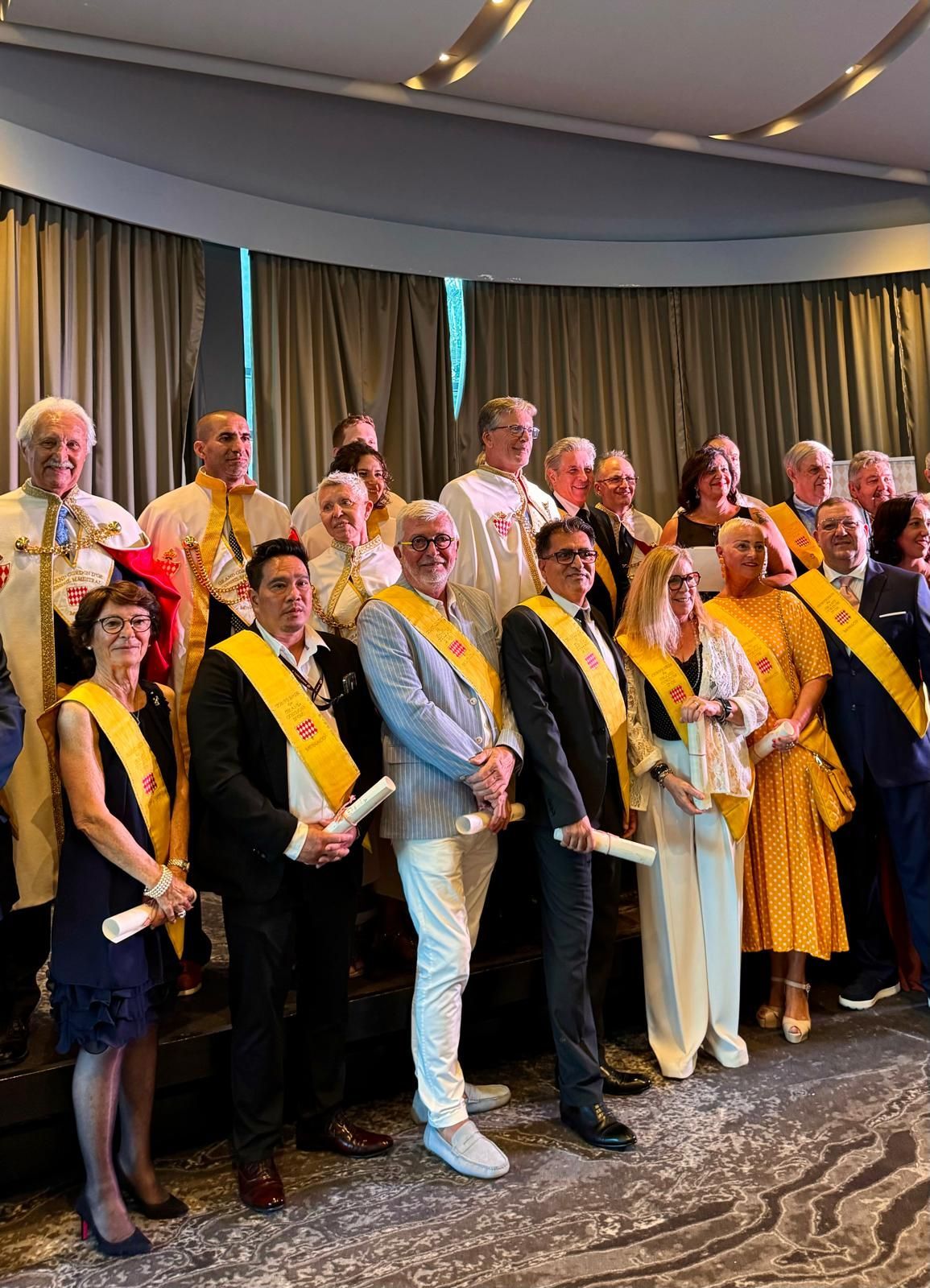 Intronisation de notre Chef Jean chez les Grand Cordon d'Or de France - Monaco