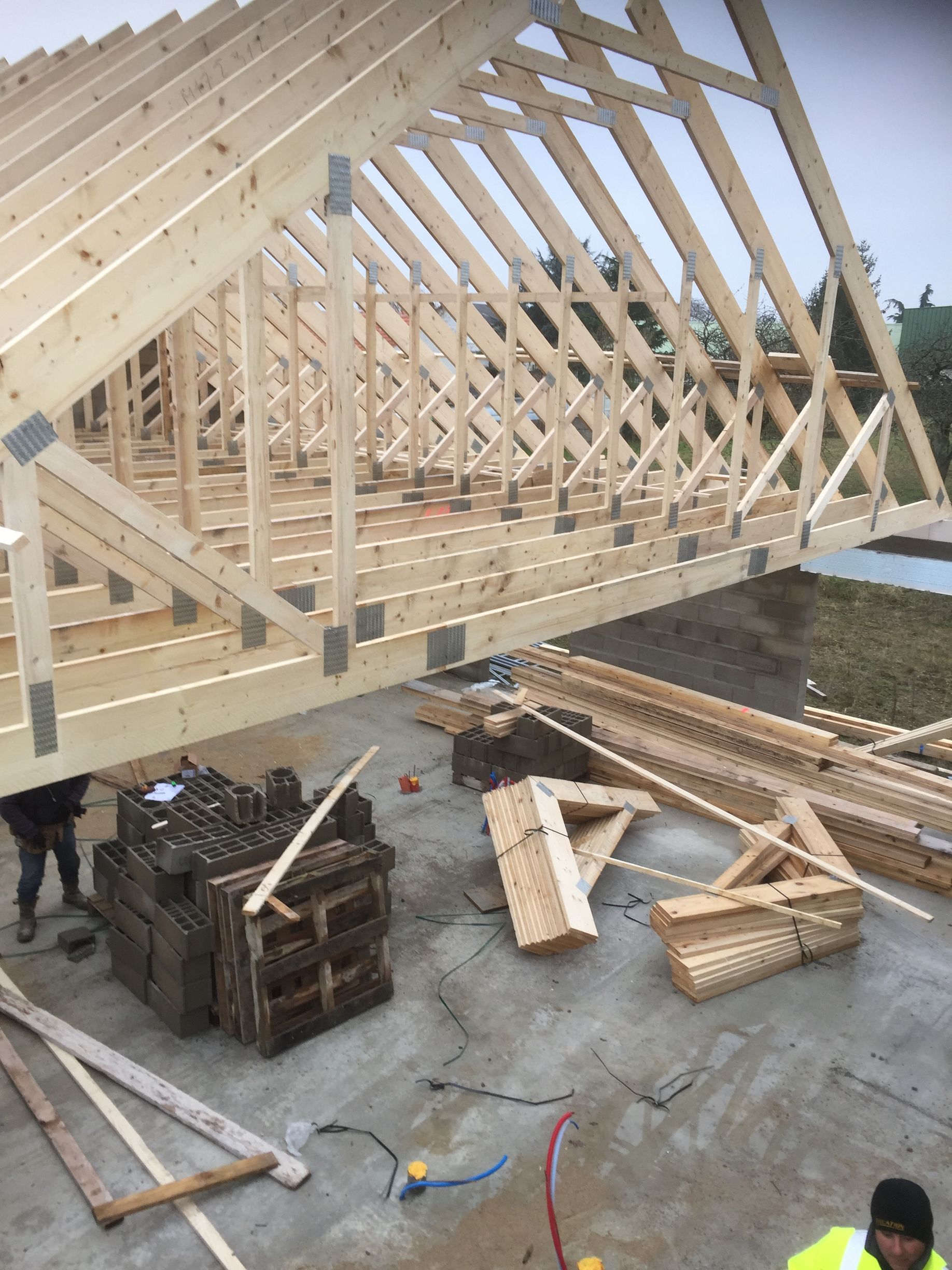 Pose de charpente