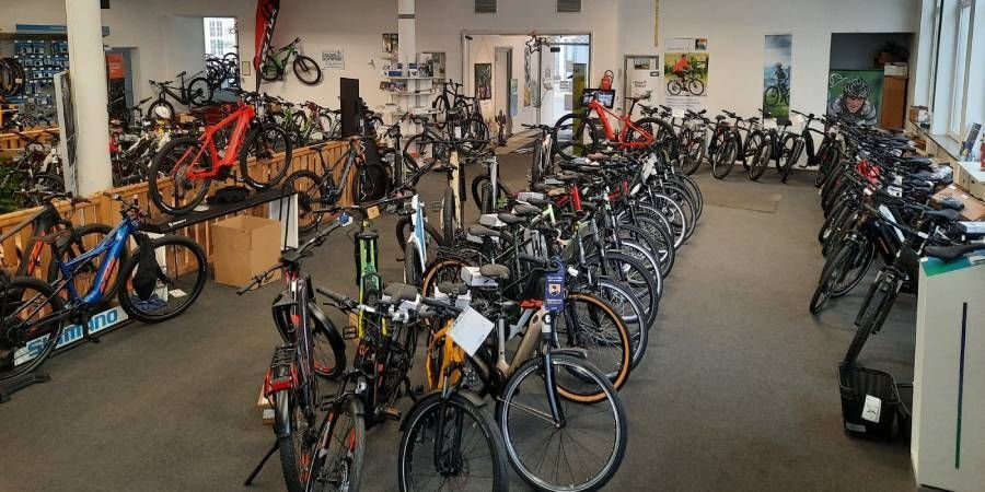 Fahrradgeschäft Fahrräder innen