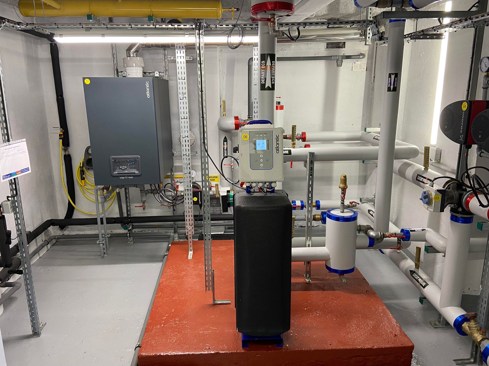 Aménagement d'une chaufferie fonctionnant au gaz