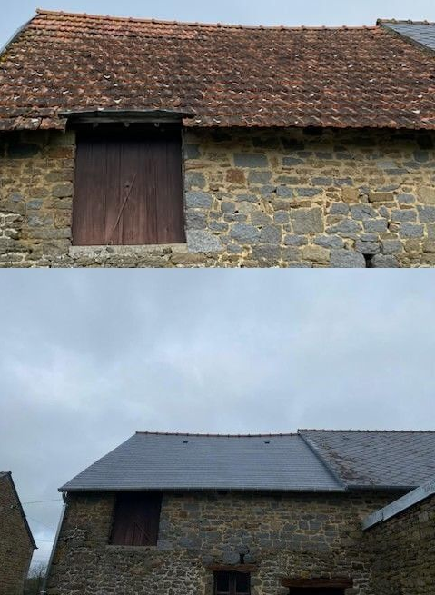 Avant et après de travaux de couverture