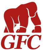 Rote Gorilla-Silhouette über dem Text „GFC“.