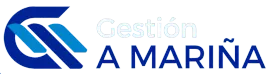 Logo for Gesti&oacute;n A Mari&ntilde;a in dark blue and teal.