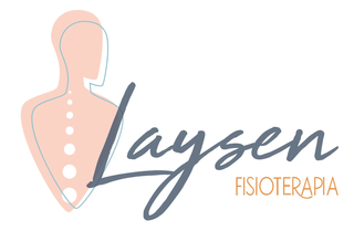 Logotipo con silueta de melocotón, la palabra "Aysen" en letras grises y el texto "Fisioterapia"
