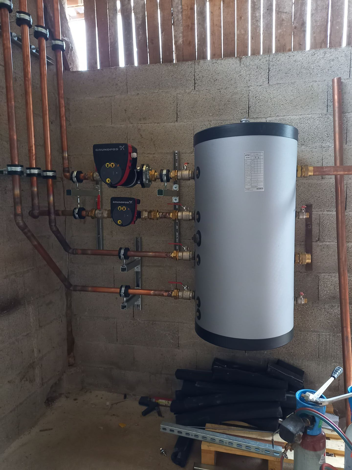 Installation froid viticole cuvage