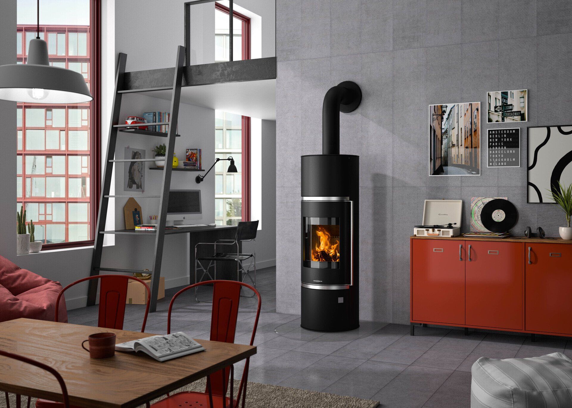 Corso, poêle à bois