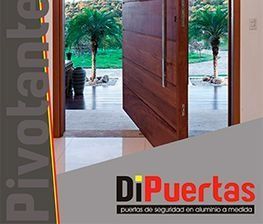 Una imagen de una puerta de madera con la palabra dipuertas en ella.