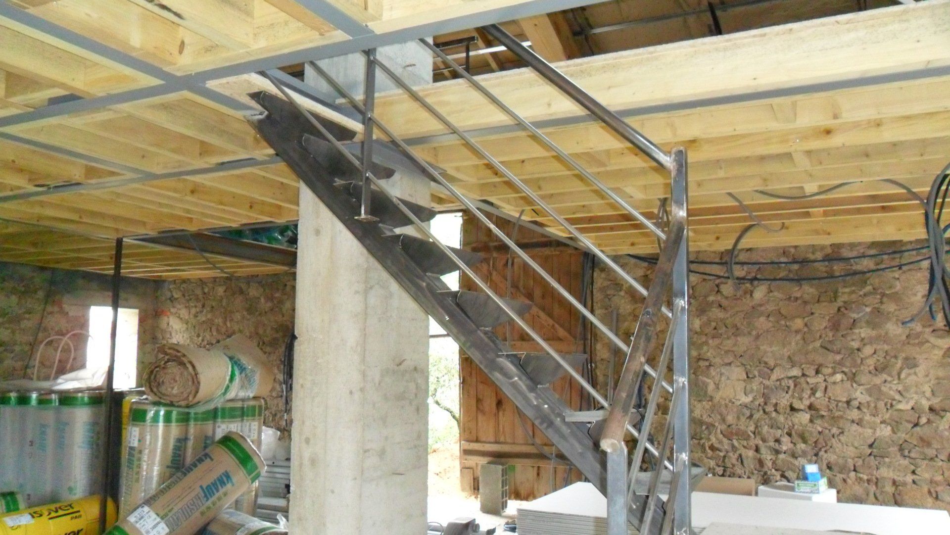 Déléage Frères en Haute-Loire - Création d'un escalier