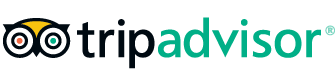 Das Tripadvisor-Logo zeigt eine Eule mit farbigen Augen neben dem Markennamen in Schwarz und Türkis.