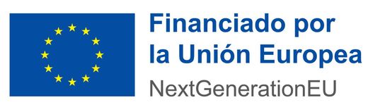 Un logotipo azul y blanco para la Unión Europea (Next Generation EU)