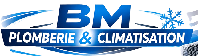 Vers la page d'accueil. Logo BM Plomberie Climatisation