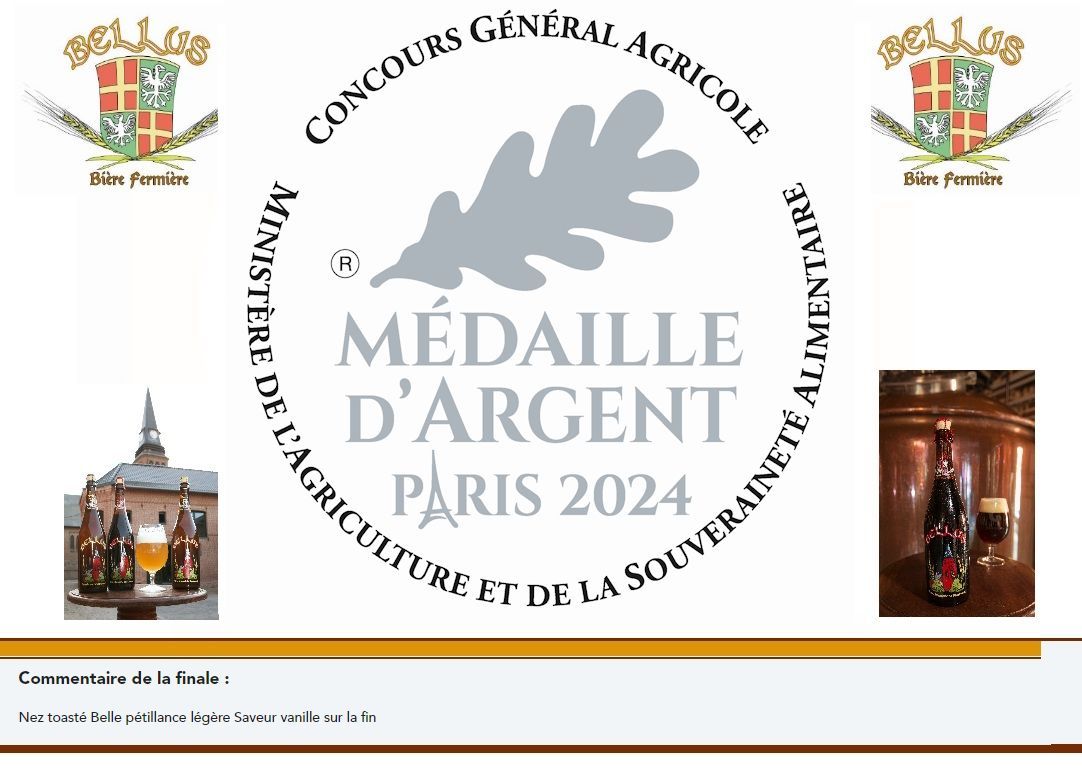 Bellus ambrée médaille argent