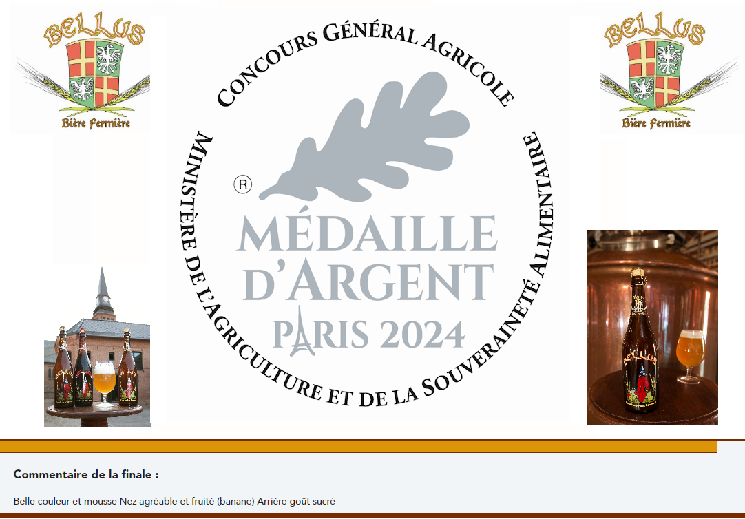 Bellus blonde médaille d'argent