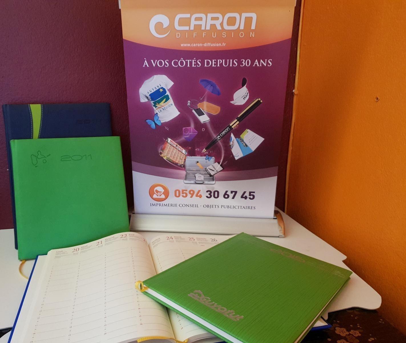 Pancarte publicitaire Caron diffusion